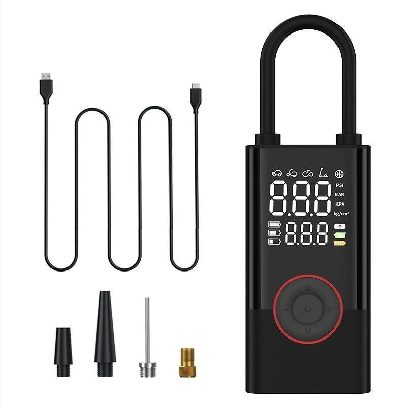 LEIBOO 150PSI Smart Air Pump - Your Ultimate Portable Tire Inflator with Digital Pressure Gauge for Cars, Bikes, and More!